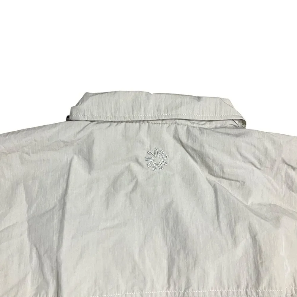 Rains‎ Jacket Men’s XL Cement Full Zip Collar 18690 Woven Athletic Shirt Pockets
